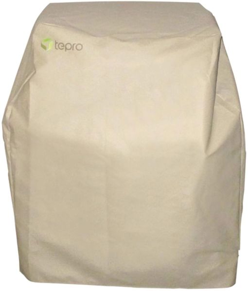 tepro Universal Abdeckhaube für Grillwagen, Klein, Wetterfest, Wasserabweisend, mit UV-Schutz, aus strapazierfähigem Polyethylen, Maße ca. 104,1 x 48,3 x 101,6 cm, Beige