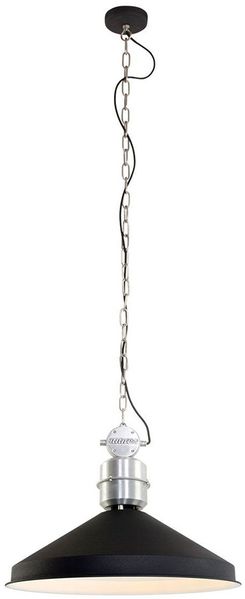 Pendelleuchte, Metall schwarz, Höhenanpassung, H 195 cm