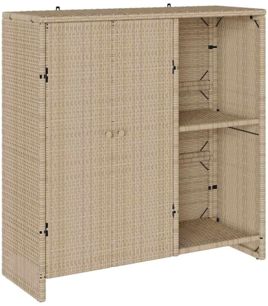 vidaXL Badschrank mit Speicher mit Tür Beige 100 x 36 x 102 cm Rattan 4103824