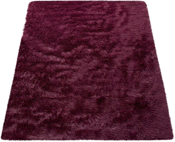 Paco Home Hochflor-Teppich Silky 591, rechteckig, Höhe: 37 mm, Uni-Farben, besonders weich und kuschelig