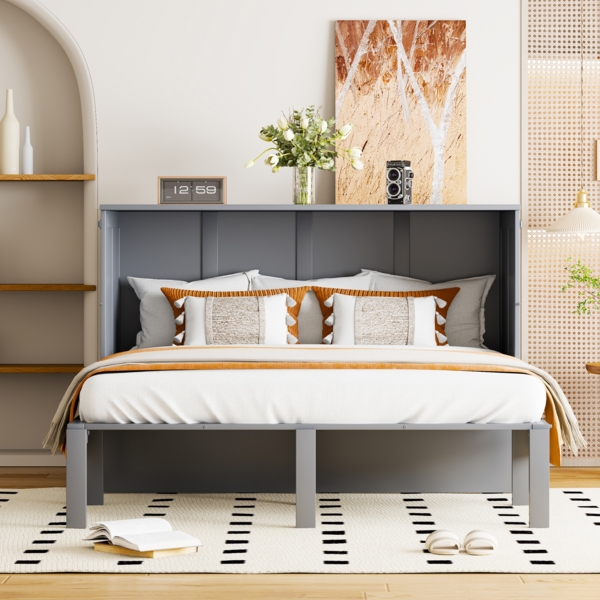 Klappbett Vertikalbett 140x200 cm Grau Weiss Platzsparendes Bett Schrankbett Klappbett System Multifunktionsbett Singlebett Jugendzimmer Kleine Wohnung Stauraum Bett Fitness Raum Optimierung