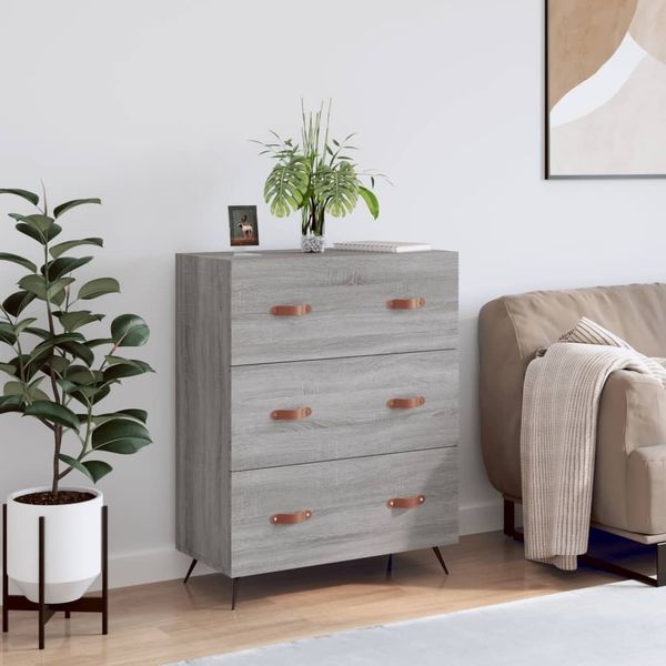 vidaXL Kommode Grau Sonoma 69,5x34x90 cm Holzwerkstoff 827826