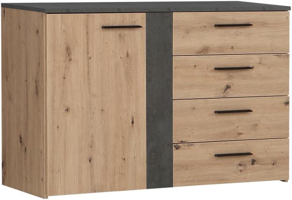 Beistellschrank >Feliks< in Artisan Eiche - 120.1x80.5x41.3cm (BxHxT)