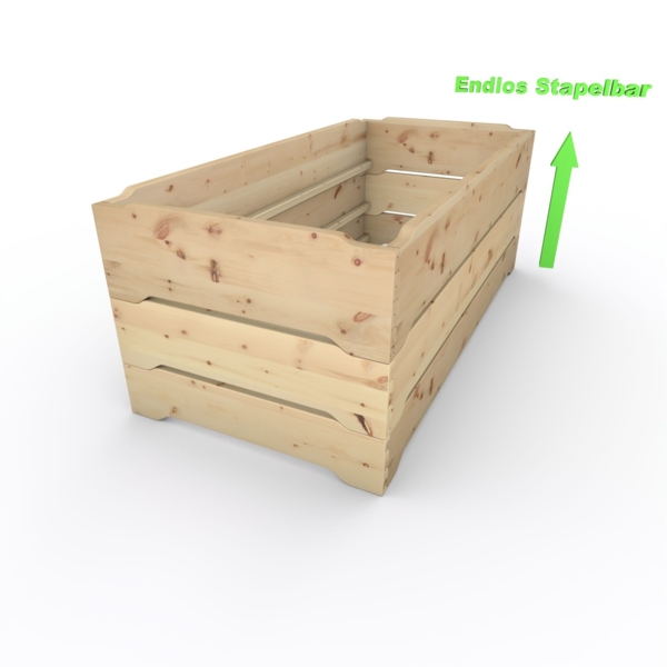 Stapelbett Holzbett (Zirbe) "Gäste-Edi" 70 x 220 cm 27 cm Zirbenbett Gästebett Bild 4