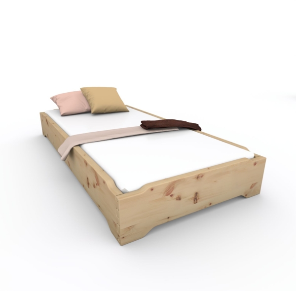 Stapelbett Holzbett (Zirbe) "Gäste-Edi" 70 x 220 cm 27 cm Zirbenbett Gästebett Bild 3