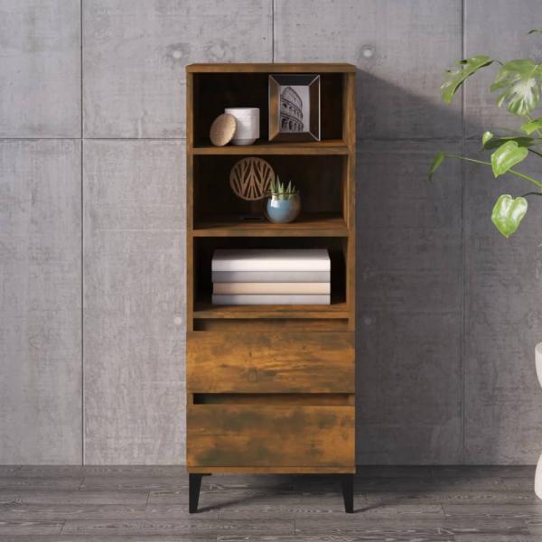 vidaXL Highboard Räuchereiche 40x36x110 cm Holzwerkstoff 821249