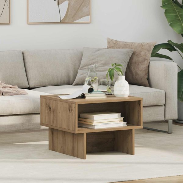 vidaXL Couchtisch, Holzwerkstoff Artisan-Eiche, 48 x 46 x 35 cm