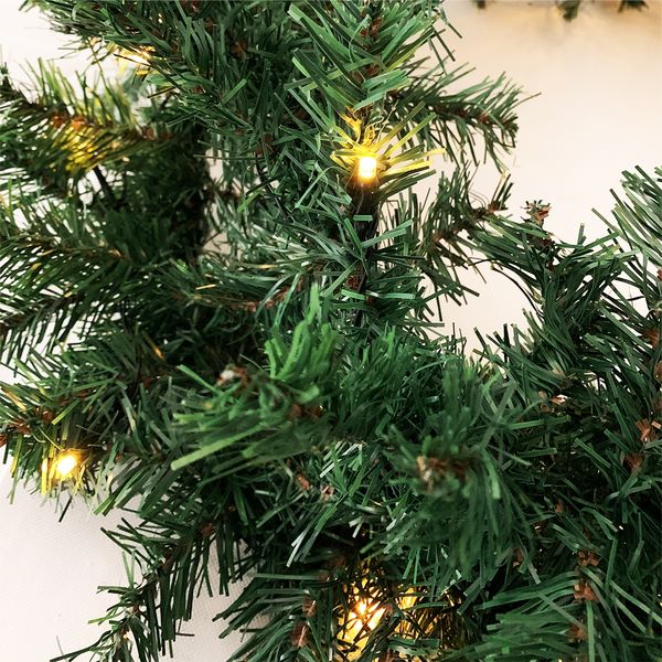 Mojawo XL LED Tannengirlande, Weihnachtsbeleuchtung, mit 70 LED, Kunststoff Grün, 540 cm