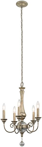 Kronleuchter, Hängeleuchte, Stahl Gold, D 45,1 cm