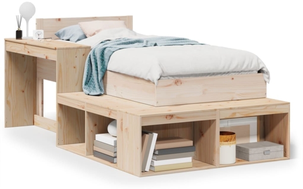 vidaXL Massivholzbett ohne Matratze 75x190 cm Kiefernholz 3309752