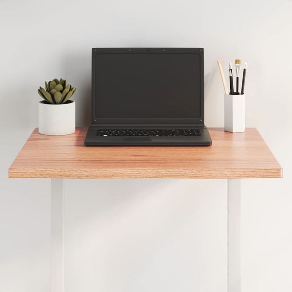 vidaXL Tischplatte 60x50x2 cm Massivholz Eiche Behandelt Baumkante 363932