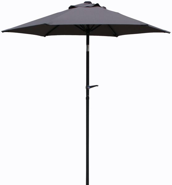 Gardissimo NEW SUNNY Sonnenschirm Ø 200cm Gartenschirm Kurbelschirm anthrazit
