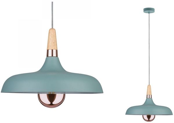 Paulmann No. 79655 Pendelleuchte Neordic Juna Kupfer, Holz, Softgrün E27
