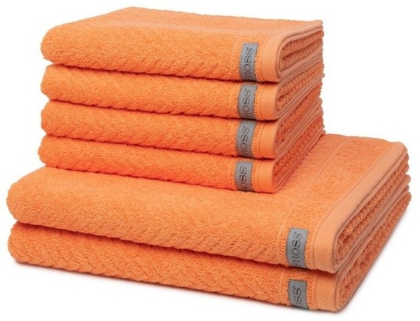 Ross Smart 6 tlg. Frottier-Set - 4 X Handtuch (50 X 100cm), 2 X Duschtuch (70 X 140cm) - 520 g/m2 - Nektarine