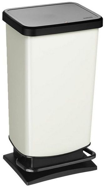 Rotho 'Paso' Treteimer, Kunststoff, 40 Liter, Weiß