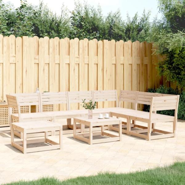 vidaXL 7-tlg. Garten-Lounge-Set Massivholz Kiefer 3216925