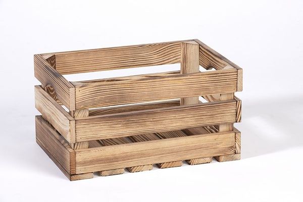 iWerk Holzkiste Geflammt S 34 x 23 x 18 cm