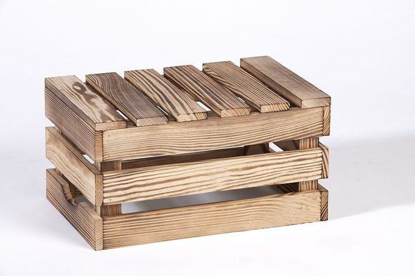 iWerk Holzkiste Geflammt S 34 x 23 x 18 cm