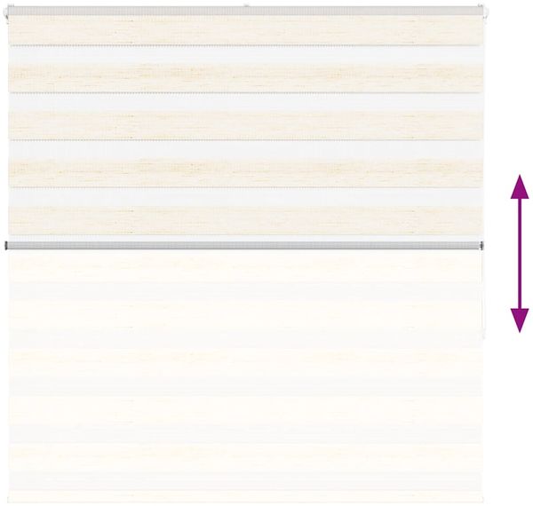 vidaXL Doppelrollo Marmorbeige 145x150cm Stoffbreite 140,9 cm Polyester 4014660 Bild 5