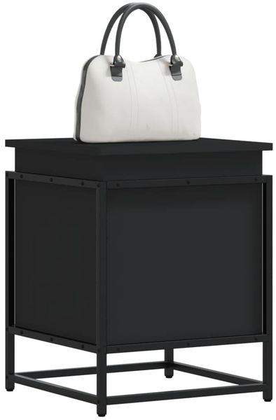 vidaXL Aufbewahrungsbox mit Deckel Schwarz 40x40x51,5 cm Holzwerkstoff 848789
