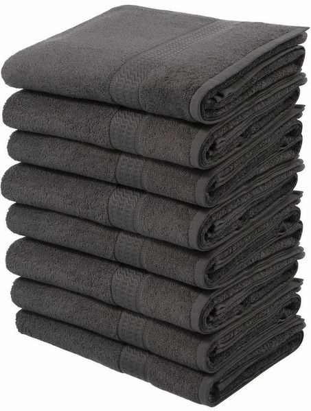 OTTO home Handtücher Juna, als Set und Serie erhältlich, 8 Handtücher, 50x100cm, Walkfrottier (8-St), 8-tlg. Handtuch-Set, 100% Baumwolle, mit Bordüre, Uni-Farben, weich