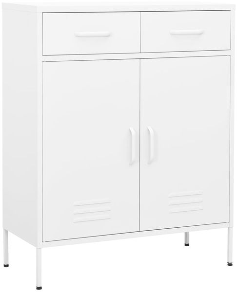 vidaXL Lagerschrank Weiß 80 x 35 x 101,5 cm Stahl [336161]