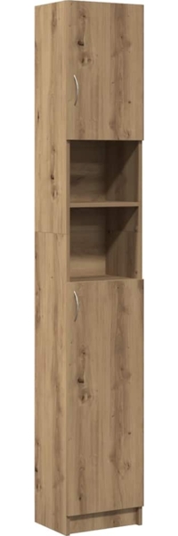vidaXL Badezimmerschrank Artisan Oak 32x25,5x190 cm Holzwerkstoff 856049