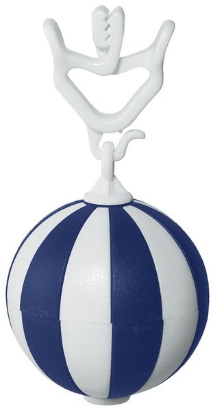 Tischtuchanhänger Kugel blau/weiß, 4 Stück