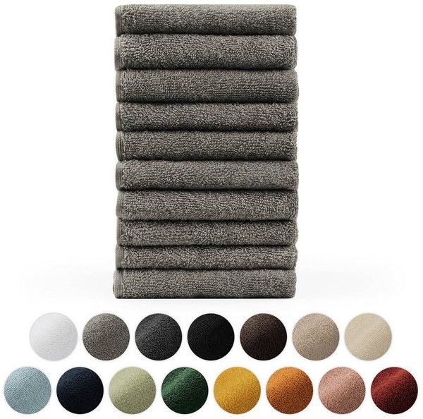 Blumtal Gästehandtücher Premium 10er Set Gästehandtücher rechteckig 30x50 cm, Frottee (10-St), Handtücher Set, 100% Baumwolle