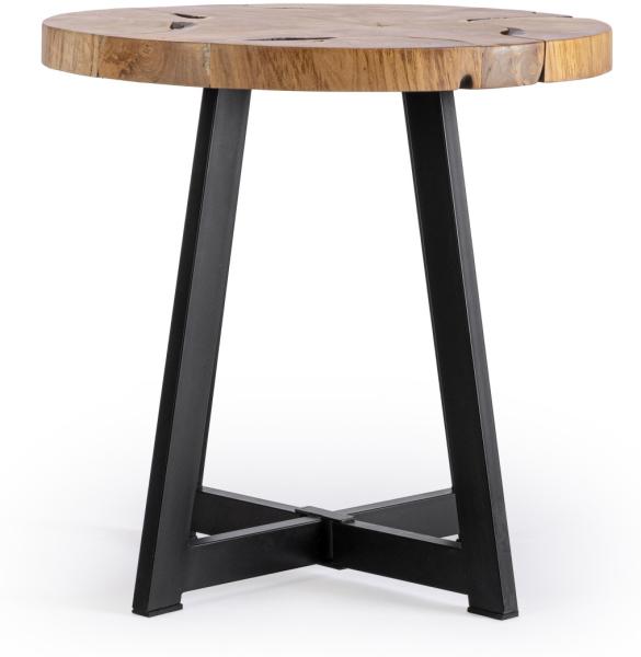 Couchtisch Elwood aus Teakholz, Ø 50 cm