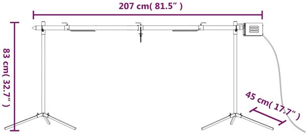 vidaXL Rotisserie-Grill Automatisch Edelstahl 3152096 Bild 10
