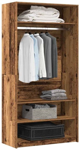 vidaXL Kleiderschrank Altholz-Optik 100x50x200 cm Holzwerkstoff 3318624