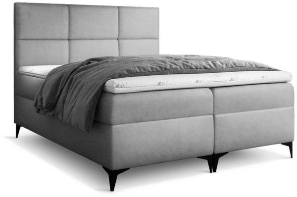 99rooms Ozzy Boxspringbett Kunstleder 200x200 cm Hellbraun Bild 3