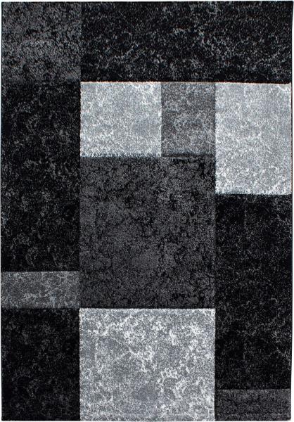 Kurzflor Teppich Hara Läufer - 80x150 cm - Schwarz