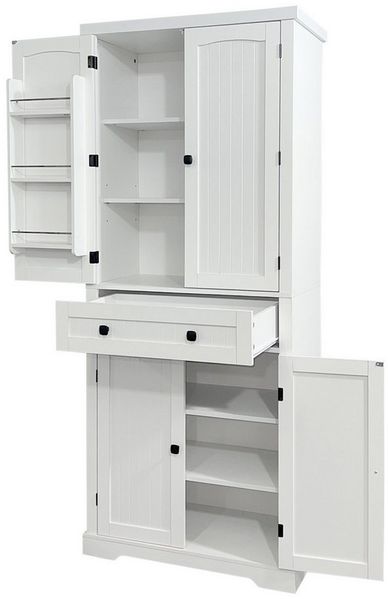 HTI-Living Hochschrank Buffetschrank Thekla Landhausstil Weiß (Stück, 1-St, 1 Küchenschrank) Bild 3