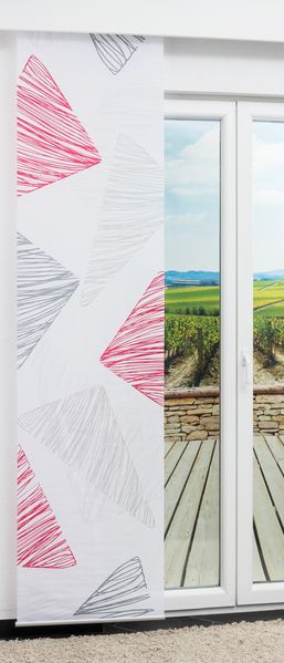 Lysel Schiebegardine Dreieckharmonie in Rot, in der Größe (BxH) 60cm x 245cm