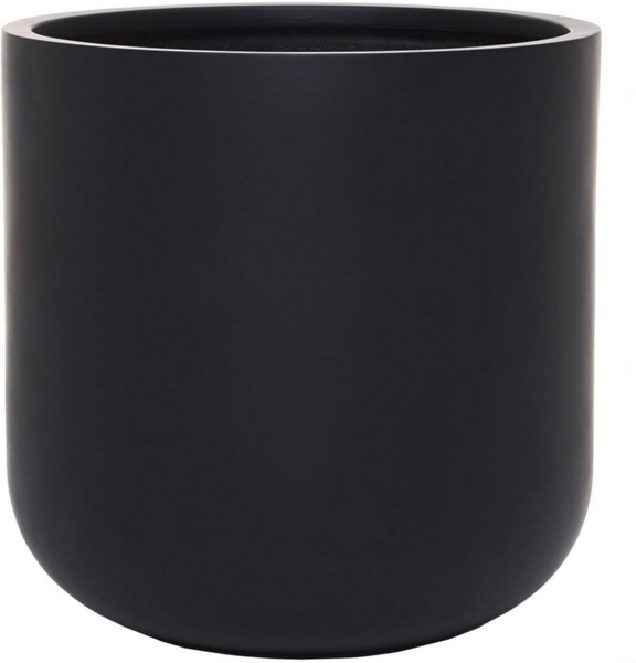 VIVANNO Blumentopf Fiberglas CHICO Rund - Anthrazit Matt (1 St), 45x45x50 cm