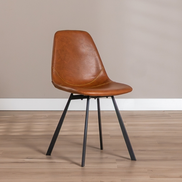 Bronx71 Esszimmerstuhl Logan Leder cognac