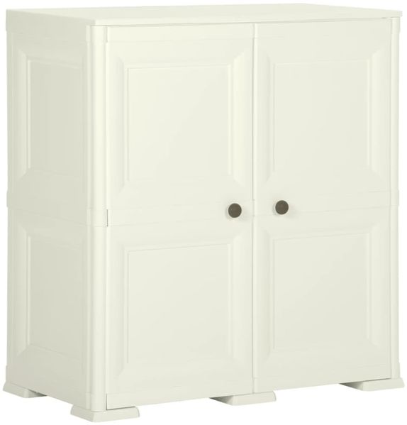 vidaXL Kunststoffschrank 79x43x85,5 cm Holzdesign Vanilleeis 340595
