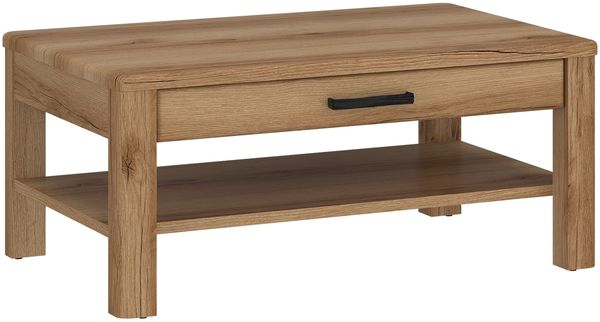 Couchtisch >CORTINA< in Grandson Eiche Dekor - 100x45,6x75 (BxHxT)