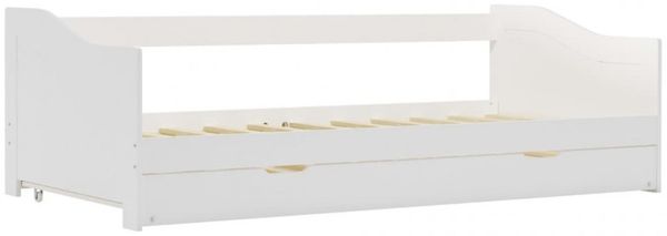 vidaXL Ausziehsofa Bettgestell Weiß Kiefernholz 90×200 cm 283149 Bild 11