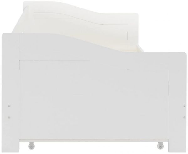 vidaXL Ausziehsofa Bettgestell Weiß Kiefernholz 90×200 cm 283149 Bild 6