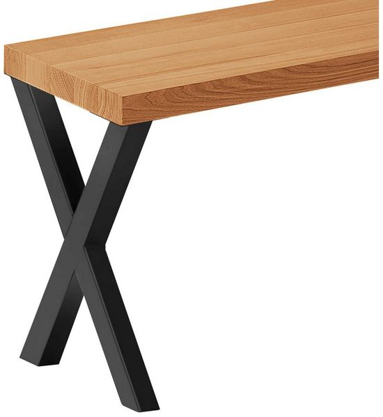 LAMO Manufaktur Sitzbank LSB Sitzbank (Komplett-Set, 3-Teilig), 40mm stake Massivholzplatte