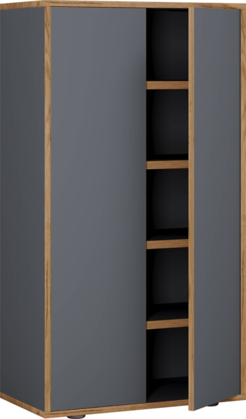 VCM Schuhschrank Salia 921024 Anthrazit B. 60 x H. 110 x T. 33 cm Bild 2
