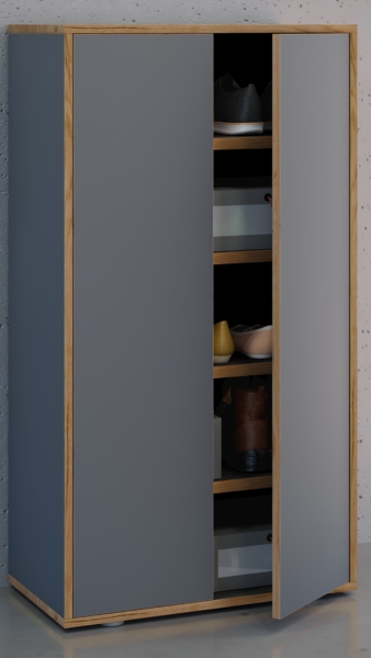 VCM Schuhschrank Salia 921024 Anthrazit B. 60 x H. 110 x T. 33 cm Bild 3