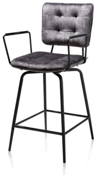 2er Set MANOU Barhocker grau