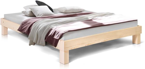 Möbel-Eins PUMBA Massivholzbett ohne Kopfteil Fichte natur 180x200 cm Standardhöhe Bild 3