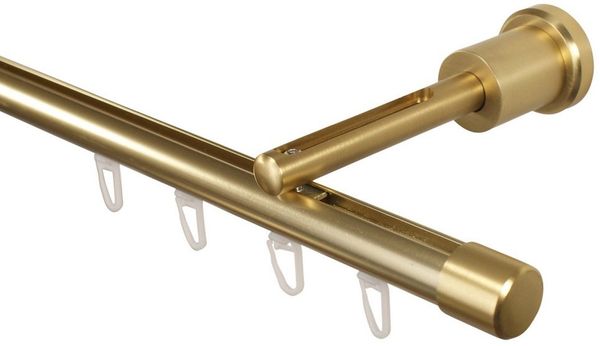 iso-design Gardinenstange iso-design Innenlaufstange 1, 2 oder 3 läufig variabler Wandabstand, Ø 20 mm, 1-läufig, Wandmontage, geschraubt, Aluminium, Variabler Wandabstand