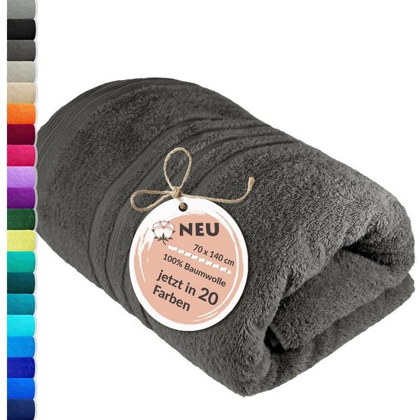 Lashuma Duschtuch - London Premium, Frottee (1-St), Badetuch 70x140 cm, 100% Baumwolle Made in Portugal