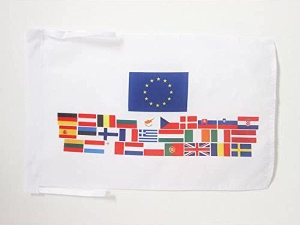 AZ FLAG - Flagge Europäische Union 28 Länder - 45x30 cm Mit Kordel - Europa Fahne 30x45 Cm - Flaggen